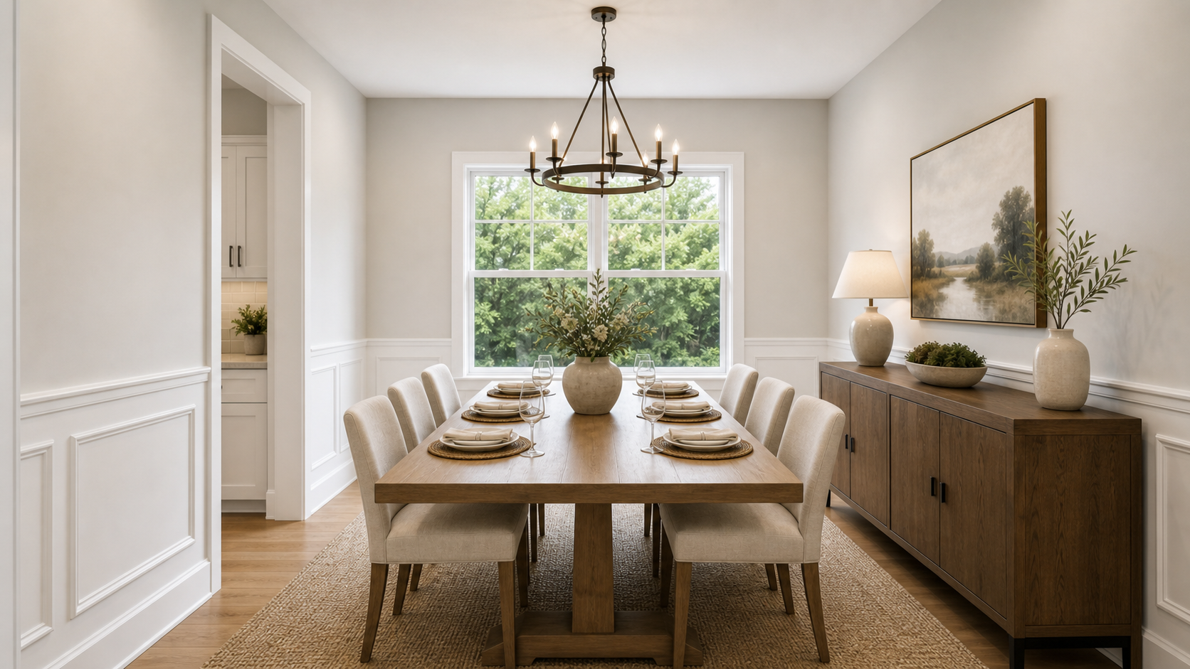 Formal dining room after premium virtual staging