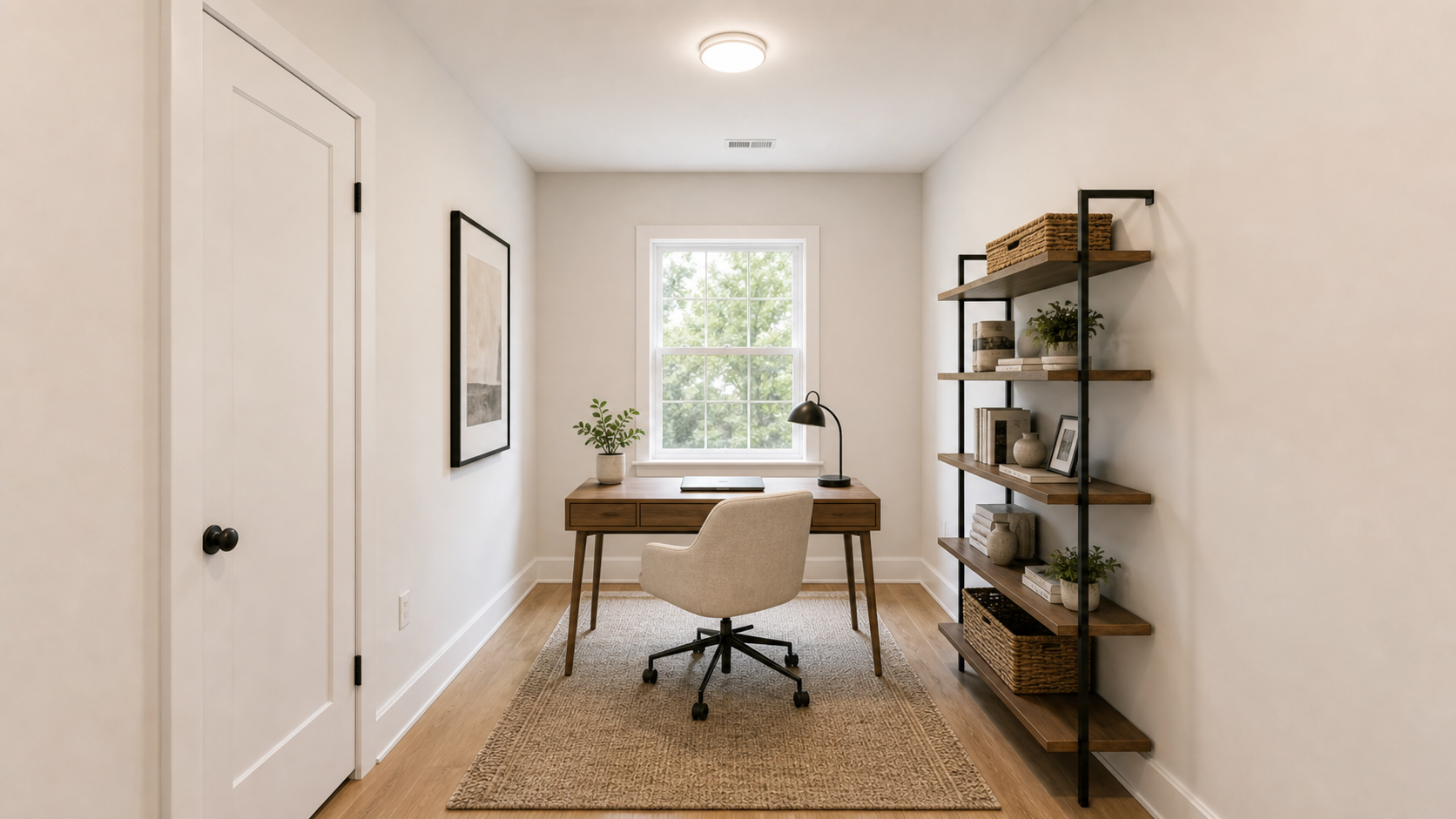 Flex room after virtual staging as a home office