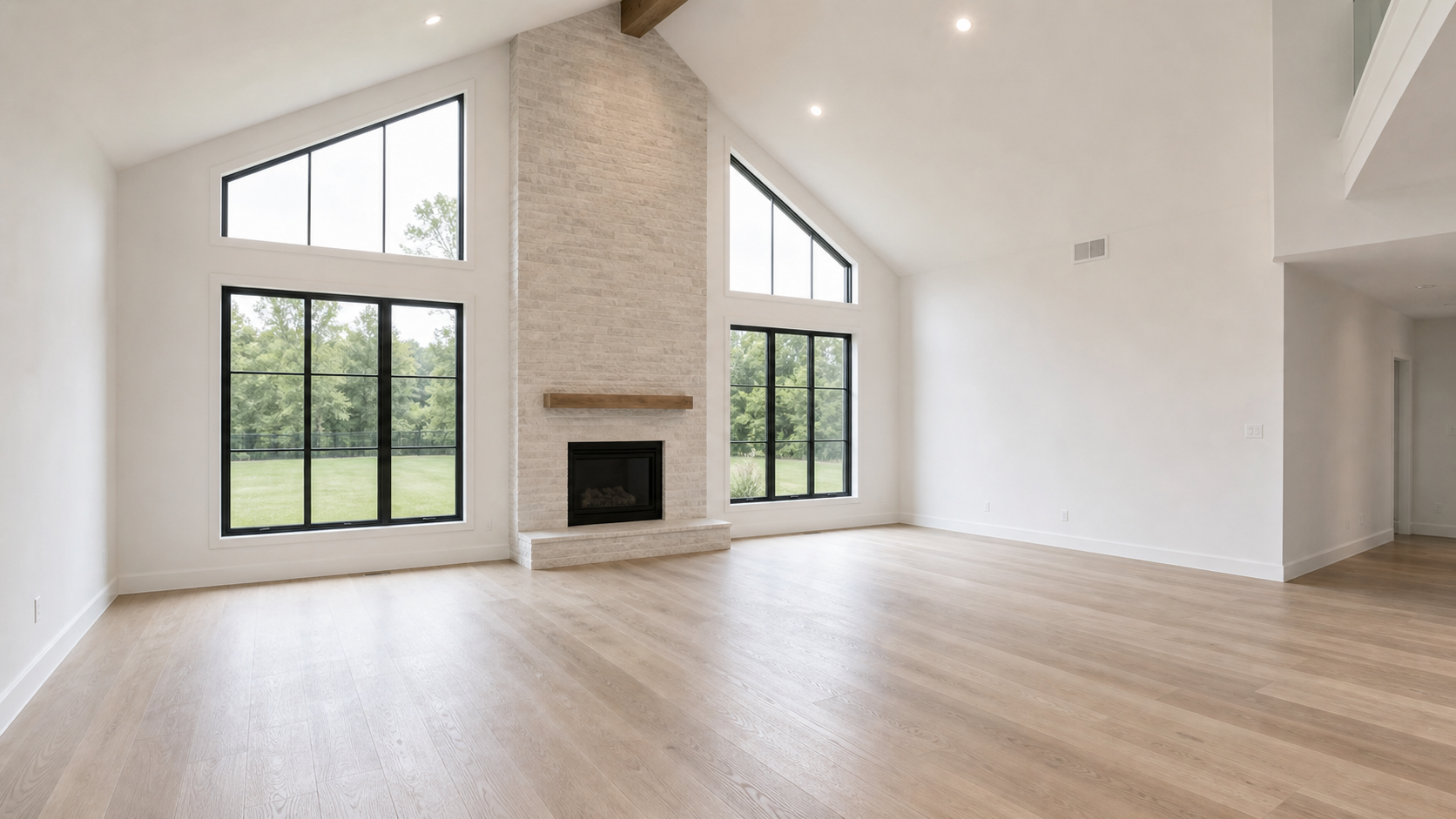 Luxury living room before virtual staging